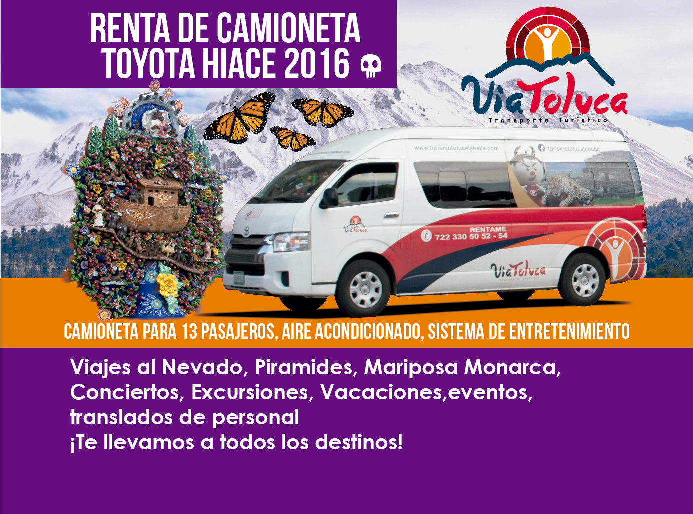 Renta la camioneta, ¡¡te llevamos a todos los destinos!!